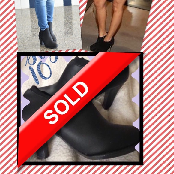 Black ankle boots size 10 - Picture 1 of 1